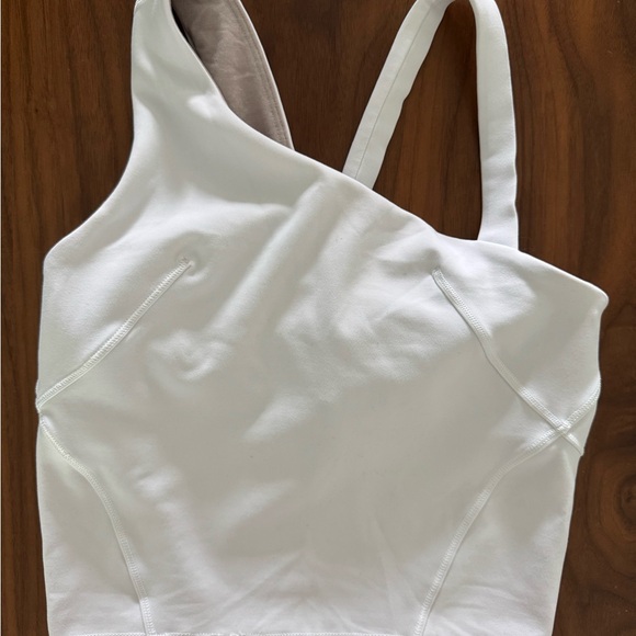 lululemon athletica Tops - Lululemon athletic Asymmetrical Tennis Tank White, Size 2